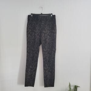 Style & Co Stretch Black Snakeskin Pattern Pants M